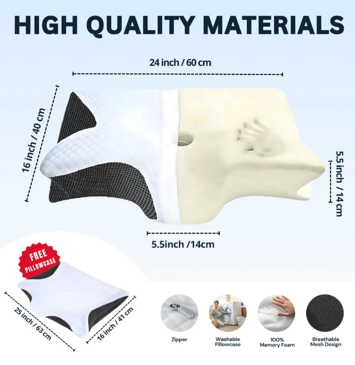 The Boovy Butterfly Pillow – Neck Support & Pain Relief