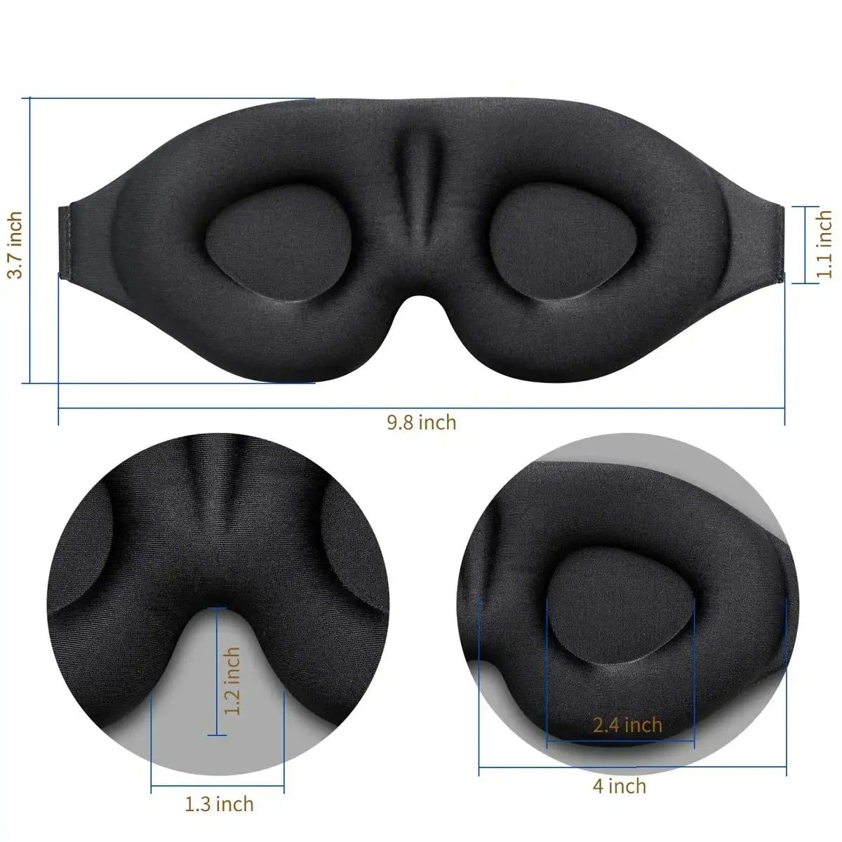 3D Sleep Eye Mask – Contoured & Light-Proof